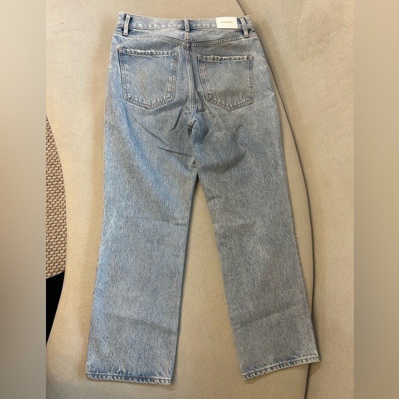 Express Light Blue Straight Ankle Jeans - Picture 3 of 5